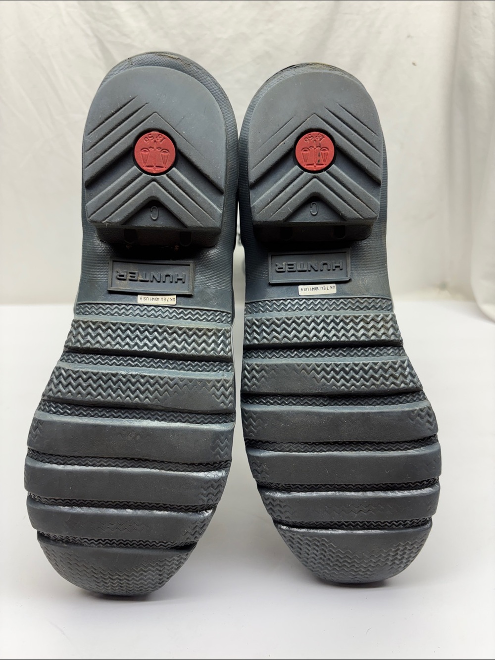 Hunter Tall Gray Waterproof Rain Boots with Buckle, SZ 9 women, box 3 BA - Picture 7 of 9